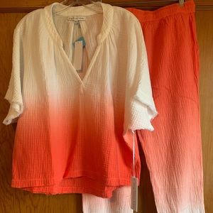 NEW Young Fabulous & Broke ombré / tie dye shirt and pant set